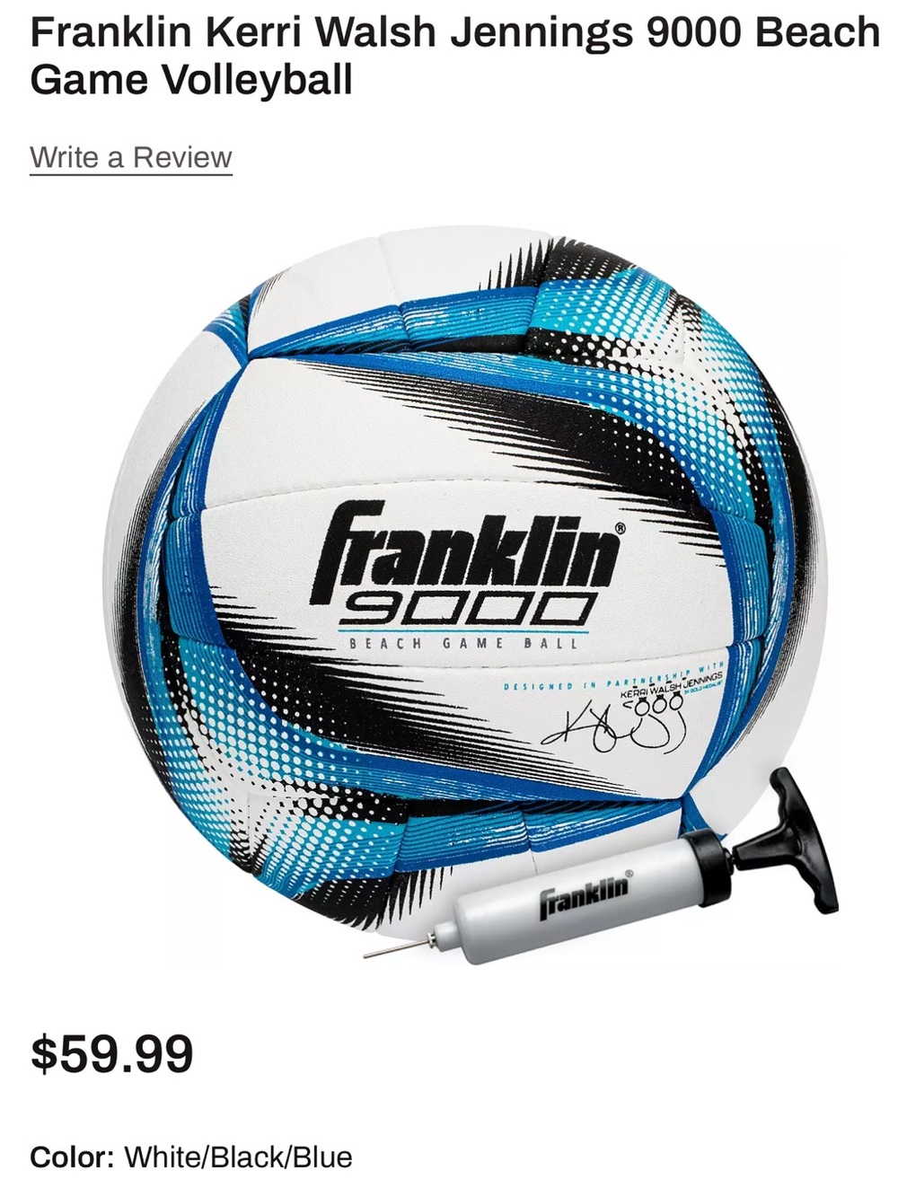 Franklin 9000 Beach Game Volleyball